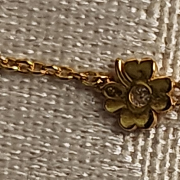 Sydney Evan “Lucky” Necklace .925 Gold Vermeil Diamond Accent Script Pendant 16” - Picture 4 of 13